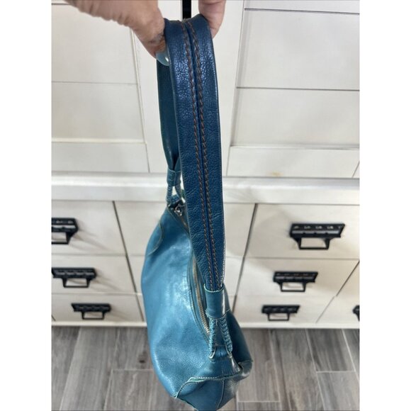 The Sak Blue Leather Shoulder bag, fashion designer bag - Picture 7 of 15